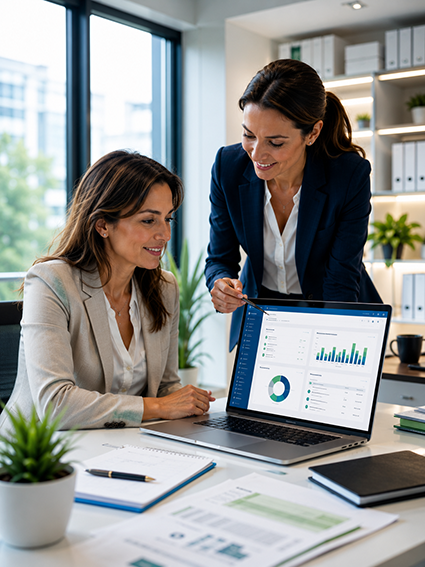 Empresas gestionando su facturación con una solución compatible con VERIFACTU